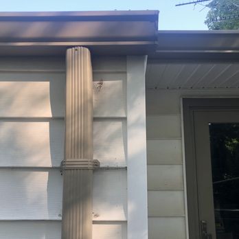 Next Day Gutters - Clay-colored, six-inch gutters with Gutter Glove Pro leaf/branch protection! - Gutter Services Near Me - Potomac, Maryland