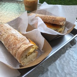 Salty bread breakfast sandwiches! Salty bread breakfast sandwiches!
