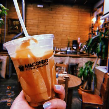 Macondo Coffee Roasters - Caramel Frappe Coffee (with almond milk and no whip cream) - Coffee & Tea Near Me - Doral, Florida Macondo Coffee Roasters - Caramel Frappe Coffee (with almond milk and no whip cream) - Coffee & Tea Near Me - Doral, Florida