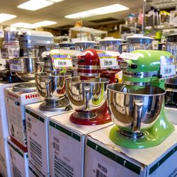 Mending Shed - KitchenAiid Mixers in The Mending Shed showroom