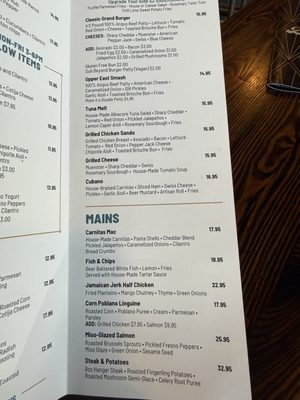Menu photo 1 Upper East on Grand Escondido, CA Menu photo 1 Upper East on Grand Escondido, CA