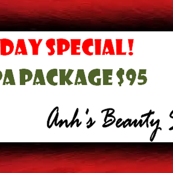 Anh's Beauty Salon - Package includes:
An Express Facial, A 1/2 Hr Massage, and a Manicure & Pedicure. - Hair Salons Near Me - Brampton, Ontario Anh's Beauty Salon - Package includes:
An Express Facial, A 1/2 Hr Massage, and a Manicure & Pedicure. - Hair Salons Near Me - Brampton, Ontario