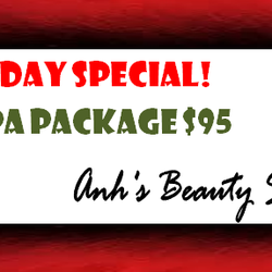 Anh's Beauty Salon - Package includes: 
An Express Facial, A 1/2 Hr Massage, and a Manicure & Pedicure.