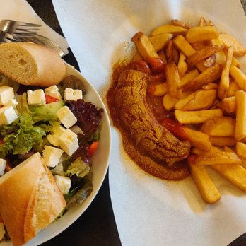 Südblock - Currywurst and salad - Beer Garden Near Me - Berlin, BE Südblock - Currywurst and salad - Beer Garden Near Me - Berlin, BE
