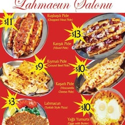 Park Pide & Lahmacun - Park Pide & Lahmacun Menu