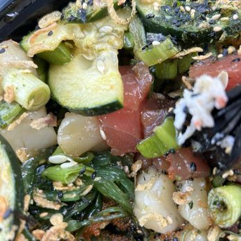 The Low-Key Poke Joint - Small 3 item bowl with Tuna, scallops & shrimp - Poke Near Me - Riverside, California The Low-Key Poke Joint - Small 3 item bowl with Tuna, scallops & shrimp - Poke Near Me - Riverside, California