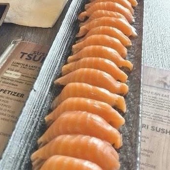 Sushi Tsunami - the salmon nigiri was very good. wish we could've had more but we were never given the chance to order again. - Sushi Bars Near Me - Pleasant Hill, California Sushi Tsunami - the salmon nigiri was very good. wish we could've had more but we were never given the chance to order again. - Sushi Bars Near Me - Pleasant Hill, California