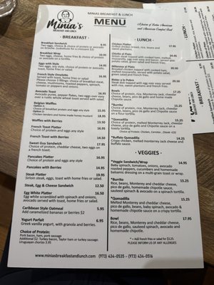 Menu photo 2 Minias Breakfast And Lunch Montclair, NJ Menu photo 2 Minias Breakfast And Lunch Montclair, NJ
