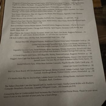 The Red Cat Kitchen - Red Cat menu on Friday May 25. 2025 - New American Near Me - Oak Bluffs, Massachusetts