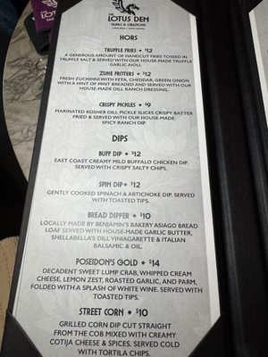 Menu photo 2 The Lotus Den Myrtle Beach, SC Menu photo 2 The Lotus Den Myrtle Beach, SC