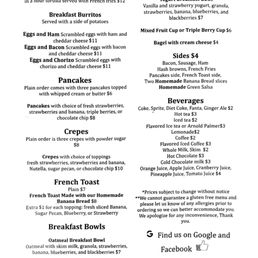Lorenzo's breakfast and lunch menu Lorenzo's breakfast and lunch menu