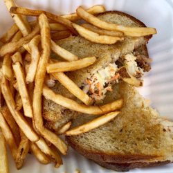 Park's Place - Pitmaster Sando: Smoke Pulled Pork, House made BBQ, and Slaw on House Bread