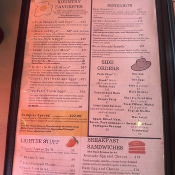 Kountry Kitchen - menu - American Near Me - Kapaa, Hawaii