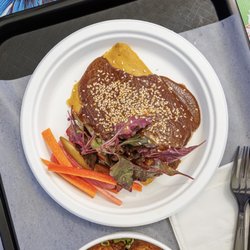 Birria Pa La Cruda - Sweet potato Tamal with date mole