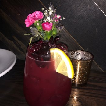 Modern Love Brooklyn - Hibiscus wine spritzer - Vegan Near Me - Brooklyn, New York Modern Love Brooklyn - Hibiscus wine spritzer - Vegan Near Me - Brooklyn, New York