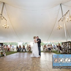 Digital DJ - First dance under the tent at a private property wedding.