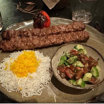 Rumi’s Kitchen - Kubideh with rice and salad - Persian/Iranian Near Me - Washington, DC, District of Columbia