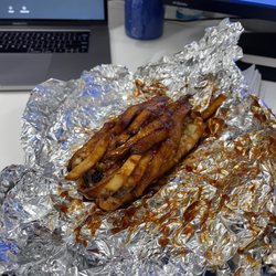 Stix & Buns - The Freddie Boy (beef polish sausage, fries, coleslaw, freddie's BBQ sauce on a bun. 9/14/2021 @ Cleveland Clinic Admin Campus Building #1.