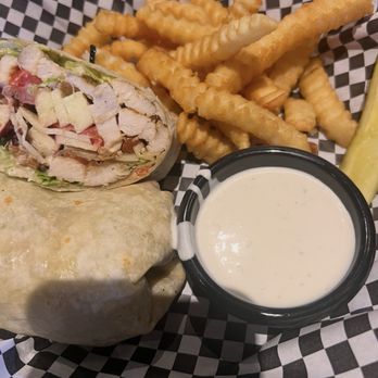 Bucks Tavern - Chicken salad wrap with house ranch. Ranch is delicious! - American Near Me - Loveland, Ohio