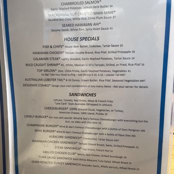 Wind & Sea - Menu - Seafood Near Me - Dana Point, California Wind & Sea - Menu - Seafood Near Me - Dana Point, California