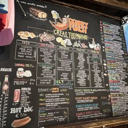 Donkey Punch - Menu on the wall as of July 12, 2025