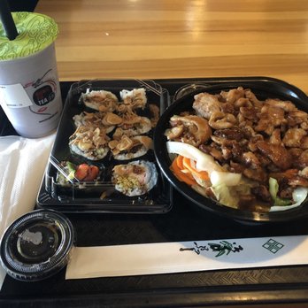Kenko - Taro slush, crab and asparagus sushi, and a chicken teriyaki bowl. - Bubble Tea Near Me - Cleveland, Ohio Kenko - Taro slush, crab and asparagus sushi, and a chicken teriyaki bowl. - Bubble Tea Near Me - Cleveland, Ohio