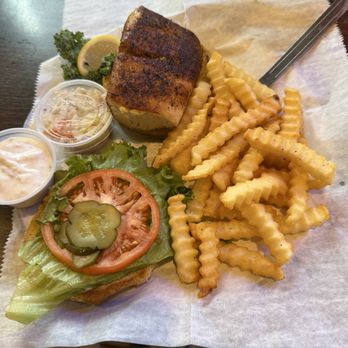 Fish On Fire - Mahi sandwich with fries - Seafood Near Me - Orlando, Florida