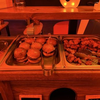 Bowlero Manteca - Cheeseburger sliders and bbq boneless wings - Bowling Near Me - Manteca, California