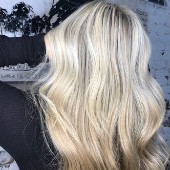 VB Studio - Icy blonde highlights and blowout by the amazing Osher!! - Hair Salons Near Me - New York, New York