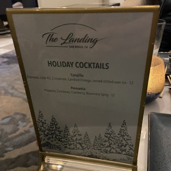 The Landing - a sign for the holiday cocktails - Whiskey Bars Near Me - San Diego, California The Landing - a sign for the holiday cocktails - Whiskey Bars Near Me - San Diego, California
