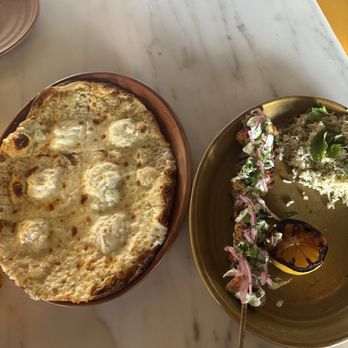 théa - Tartufo flatbread and chicken skewers - Mediterranean Near Me - Phoenix, Arizona théa - Tartufo flatbread and chicken skewers - Mediterranean Near Me - Phoenix, Arizona