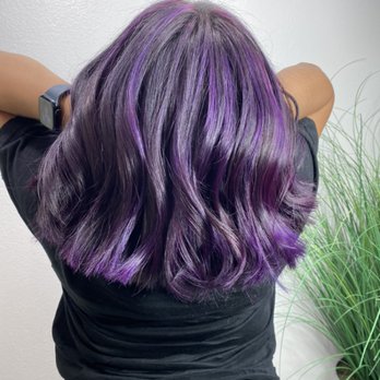Hair by Brittany Gutierrez - Purple Highlights - Hair Stylists Near Me