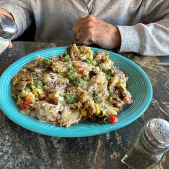 Diamond Jim's Grill - Hash brown scramble with eggs and veggies. - Breakfast & Brunch Near Me - Bellingham, Washington