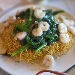 Shrimp and noodles