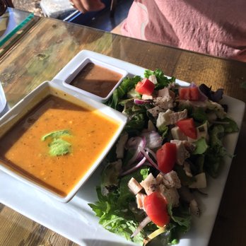 Earth Bistro - Butternut squash soup and a really tasty salad (don't remember the name) - Pizza Near Me - Temecula, California