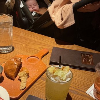 Saltgrass Steak House - Pineapple margarita for mom and cozy nap for baby!  We LOVE this place! - Steakhouses Near Me - Laughlin, Nevada