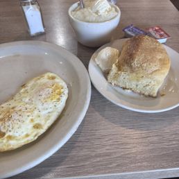 Biscuit eggs, and grits Biscuit eggs, and grits
