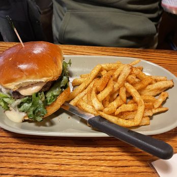 Reunion Restaurant - Burger with Cajun fries - Arcades Near Me - West Allis, Wisconsin Reunion Restaurant - Burger with Cajun fries - Arcades Near Me - West Allis, Wisconsin