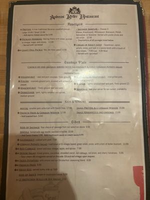 Menu photo 3 Andreas Keller German Restaurant Leavenworth, WA