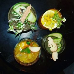Todos Santos - Rosemary mezcal, passion fruit tequila, tequila something and spicy mezcal cocktails  that were