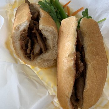 Sweet Lemon - Grilled pork sandwich (veggies on the side) - Bubble Tea Near Me - Pasadena, Texas