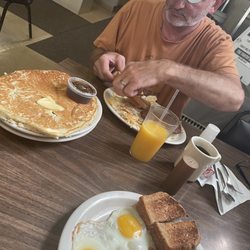 Pantry Inc - Our server said we should split the pancake not get one each. Boy was she right!