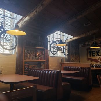 Hausammann Brewhaus - a bicycle hanging from the ceiling - Beer Bar Near Me - Albuquerque, New Mexico