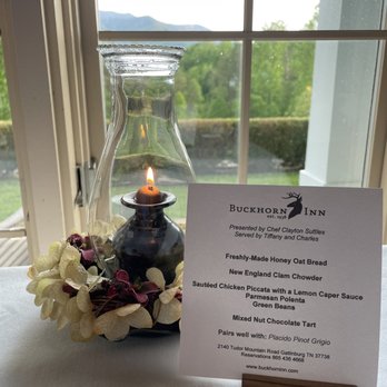 Buckhorn Inn - Dinner menu - Bed & Breakfast Near Me - Gatlinburg, Tennessee Buckhorn Inn - Dinner menu - Bed & Breakfast Near Me - Gatlinburg, Tennessee
