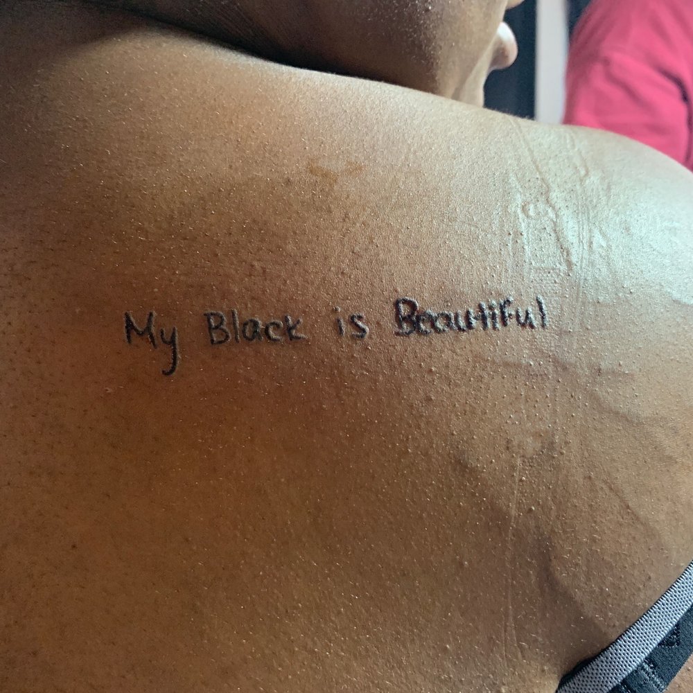 Tattoo on my own hand writing. Tattoo on my own hand writing.