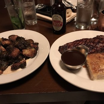 The Steakhouse - New York steak with potatoes and brussel sprouts- amazing!! - Breakfast & Brunch Near Me - Paso Robles, California The Steakhouse - New York steak with potatoes and brussel sprouts- amazing!! - Breakfast & Brunch Near Me - Paso Robles, California