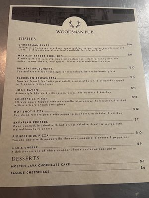 Menu photo 2 Woodsman Pub Leavenworth, WA Menu photo 2 Woodsman Pub Leavenworth, WA
