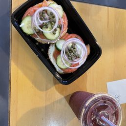 Lox and Cream Cheese Sandwich