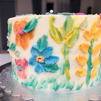 Neha’s Baking - a cake decorated with flowers - Custom Cakes Near Me