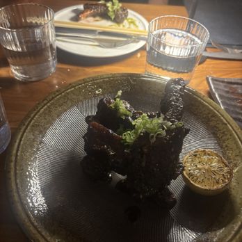 Ukiah - Stack of the Ribs with view of one on our plate! - Asian Fusion Near Me - Fort Lauderdale, Florida
